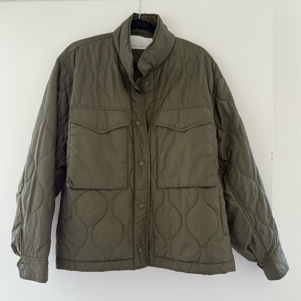 OAK+FORT Olive Quilted Jacket (S)